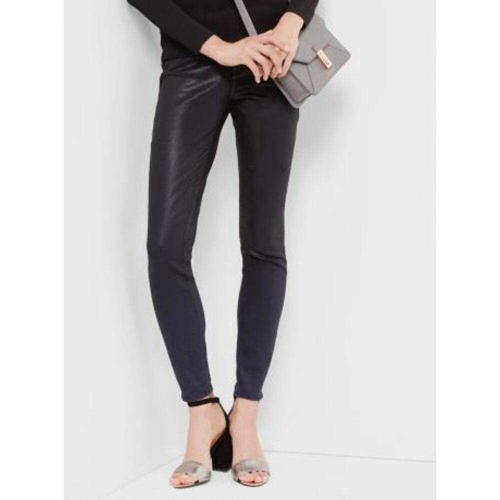 Ted Baker Ombre Wash Skinny Jeans Black Size 25 Designer Slim Ankle Length